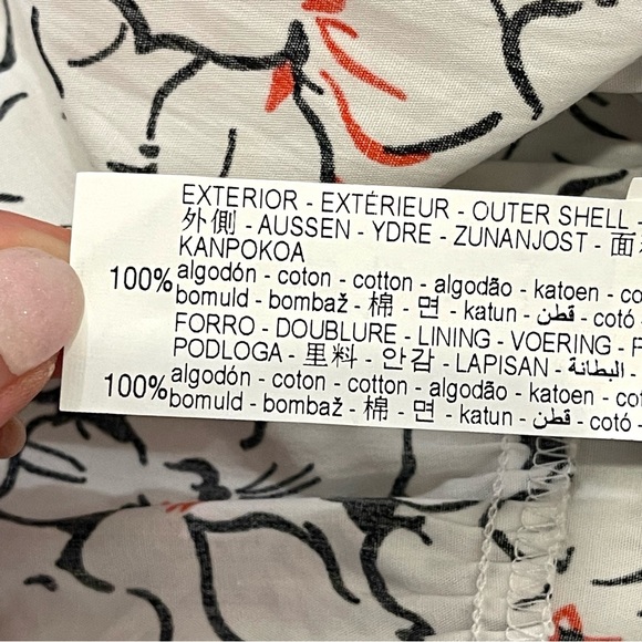 Zara Blogger's Favorite White Floral Printed Bow Tie Back Midi Dress Siz… - Picture 12 of 12